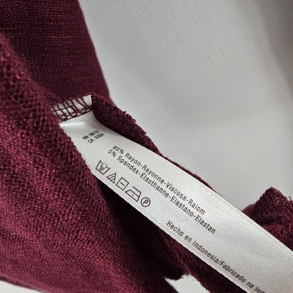We The Intimately Free People Movement Bae Bae Layering Top NEW Burgundy Size S